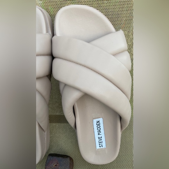 Gently-Worn Sz-8 Steve Madden Beige/Pink Chunky Sandals-No Scuffs/Stains/Flaws🙌 - Picture 16 of 16